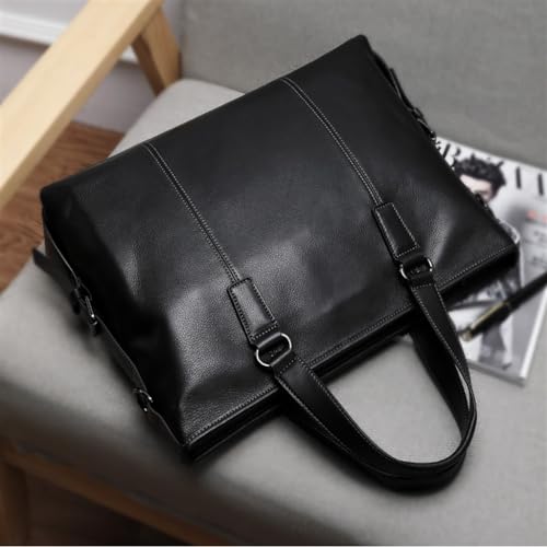 Sac d'ordinateur horizontal cuir véritable peau de vache sac à main PC