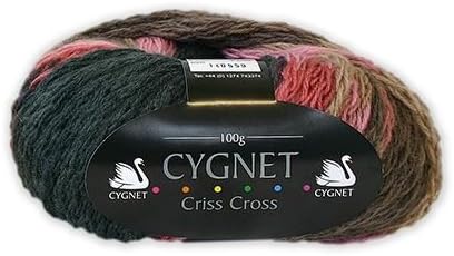 Cygnet C1007/620 Vienna 20/80% Wool/Acrylic Criss Cross Super Chunky Yarn 100g by Cygnet Yarns