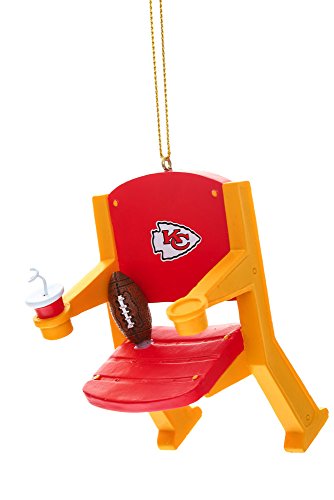 Team Sports America NFL Kansas City Chief Stadium Chair Christmas Ornament, Small, Multicolored