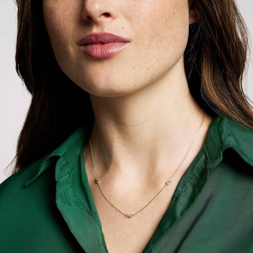Image of Fossil Women's Ellis Toi Et Moi Gold-Tone Brass Station Necklace