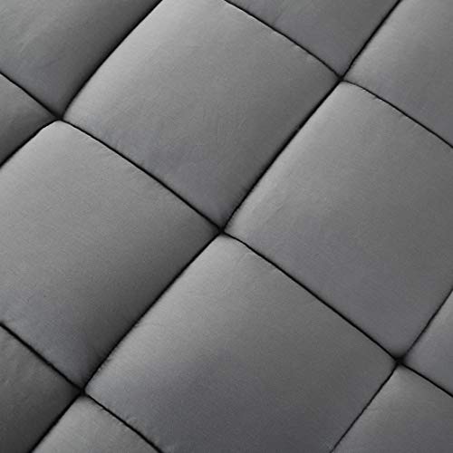 LEISURE TOWN California King Mattress Pad Fitted Quilted Cotton Mattress Cover Cooling Soft Pillow Top Mattress Topper Down Alternative Filling Mattress Protector with 8-21 Deep Pocket (72x84 Grey)