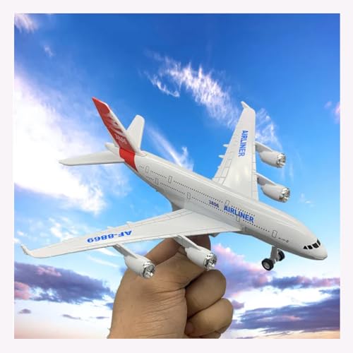 Image of Breatoi ! Diecast Aeroplane Scale Model: (Airlinner Pull Back Model Plane Toy Airlines with Lights and Sounds), 6 +, White