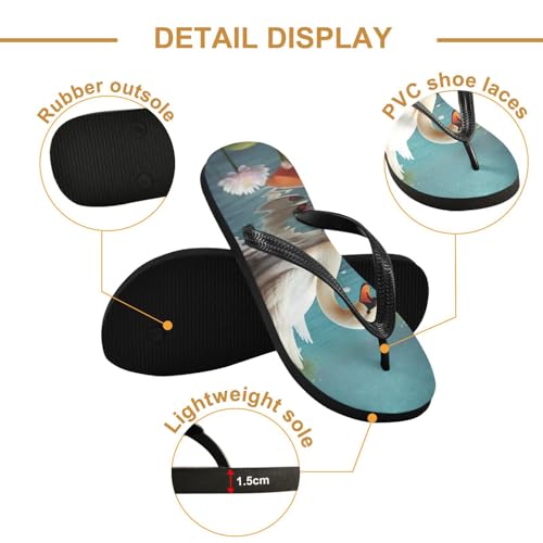 Swan Flower Flip Flop Beach Summer Casual Sandal for Women & Men Shower Shoes 208482782