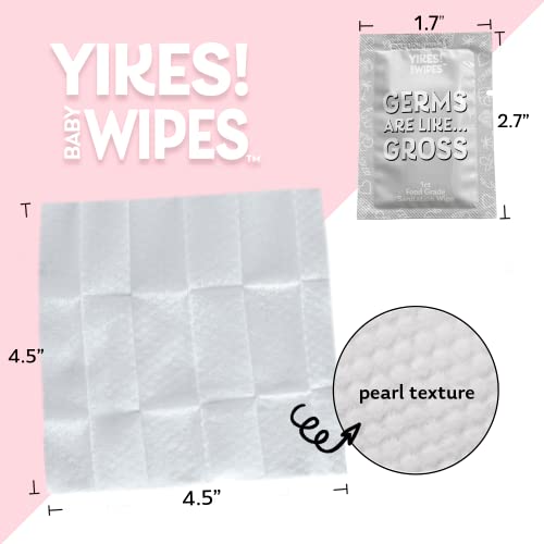 Yikes! Baby Wipes - 30ct Premium Individually Packaged Food Grade Wipes - Safely Cleans Pacifier Toys Teethers Bottles - Baby Essentials For Parents, Children, Home, Travel, School - by NAMRA