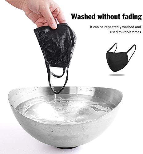 10 PCS Cotton Face Masks Bandana Balaclavas, 2-Layer Unisex Reusable Fashion Washable Mask (Pack 10, Black) - UK SELLER