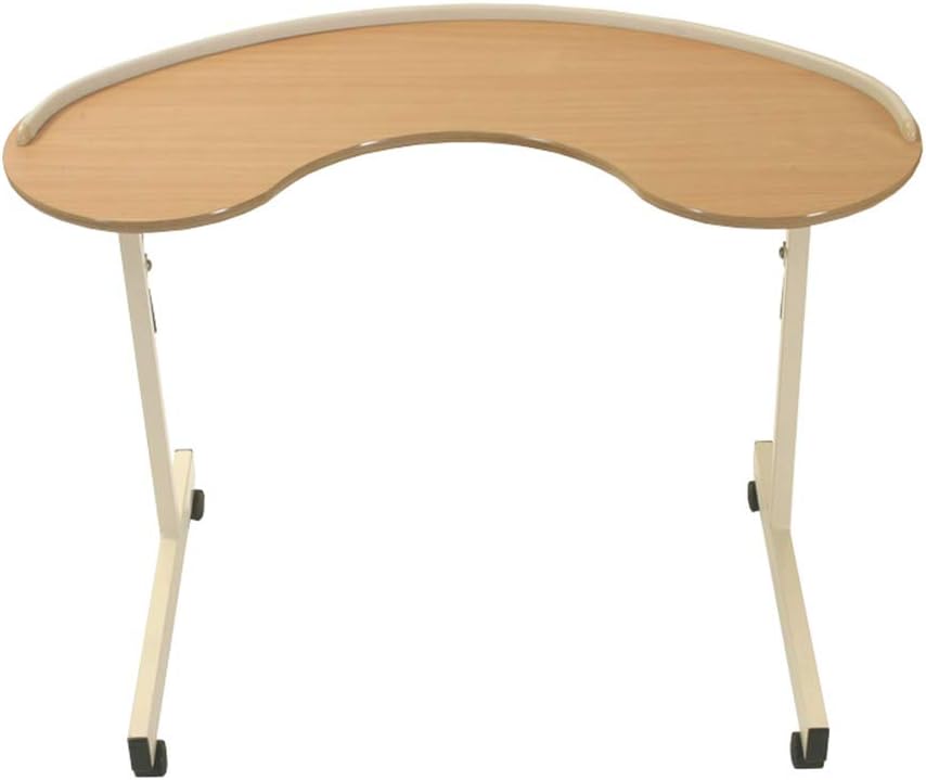 NRS Healthcare Kidney Shaped Overbed Chair Table, Beech Effect, Flatpacked : Health & Household