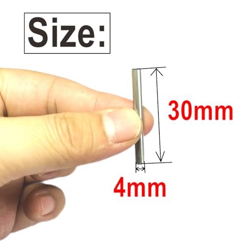 ZDingTech 26pcs 4mm x 30mm Dowel Pins Metal Dowel pins M4 4mm Shelf Pegs,Support Shelves,4mm x 30mm Metal Rod.304 Stainless Steel Wood Bunk Bed pegs - Thumbnail 4