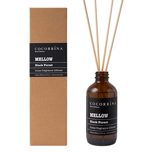 CocorrÃ­na Reed Diffuser Set, 7.8 Oz Black Forest Reed Diffuser Oil Refill for Home, Fragrance Diffuser with Sticks for Living Room, Bathroom Shelf Decor, Valentine's Day Gifts