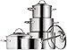 WMF Provence Plus - Batería de Cocina, Acero Inoxidable Cromargan, Tapas de...