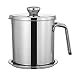 Produktbild LJXWH Filterölvorrichtung Edelstahl-Ölfiltertopf Ölfilter-Öltank mit großer Kapazität Haushaltsküchengeschirr-Ölflasche Geeignet for Haushaltsküchenrestaurants (Color : Silver, Size : 2.0l)