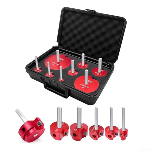 Kit de escariador de PVC, 8 piezas de escariador de montaje de tubería de plástico para taladros estándar de 1/2 pulgada, ideal para mantenimiento de tuberías de PVC