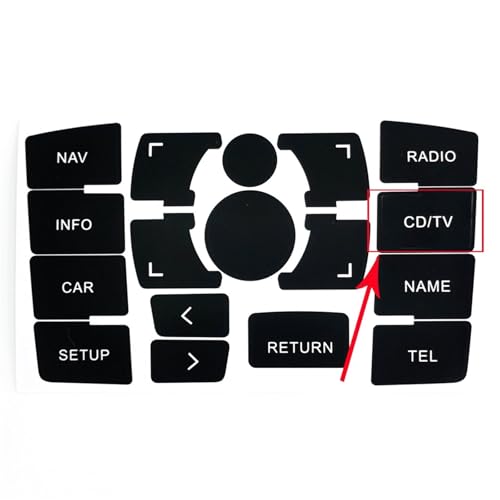 Autocollants boutons Audi A6 2007-2011 pour console centrale - 3