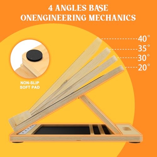 image for MUCITAGF Portable Slant Board for Calf Stretching, Adjustable Incline 