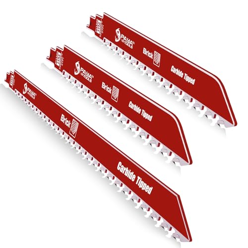 PAYA TOOLS Demolition Masonry Reciprocating Saw Blade, Carbide Blades for Cutting Aerated Concrete...