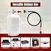SHINESTAR 12FT Propane Hose Adapter with Luminous Gauge, 1lb to 20lb Propane Tank Adapter Hose for Blackstone Tabletop Griddle, Weber Q Grill, Coleman Stove, Buddy Heater #4