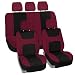 FH Group FB030BURGUNDY115 full seat cover (Side Airbag Compatible with Split Bench Burgundy)