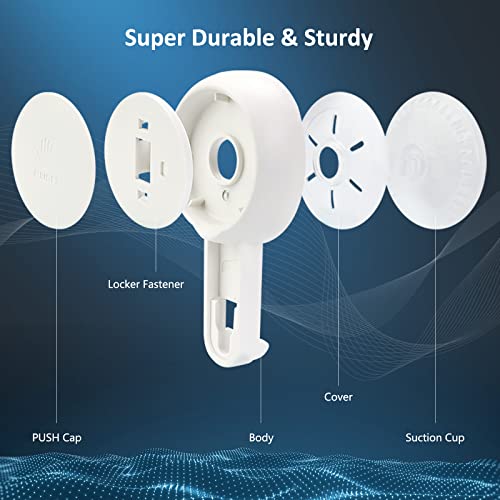 Image of TAILI Suction Cup Toothbrush Holders for Bathroom Wall Mounted, White