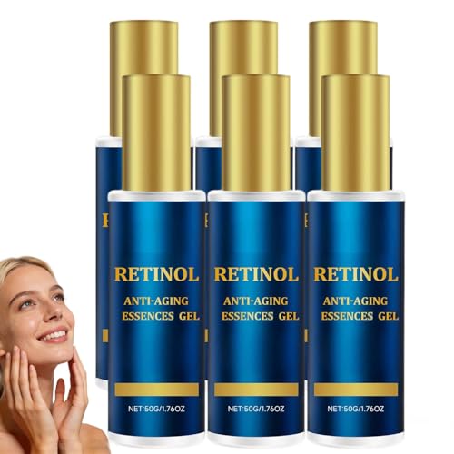 Retinol Skincare Essences Gel, ligero, de absorción rápida, no pegajoso, hidratante, sérum facial hidratante, gel hidratante diario, textura de la piel más suave y más comodidad. (6 unidades)