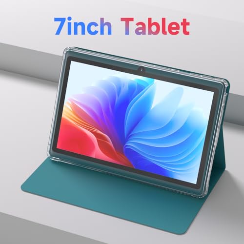 Android 14 Tablet 7 inch Tablets with Case, 8GB RAM 32GB ROM 1TB Expand, Quad-Core Processor Tablet PC, 1024 x 600 IPS Screen, Dual Camera, 3000mAh Battery, Bluetooth, WiFi, GMS, Widevine L1, Navy by Aheadlink - Image 2