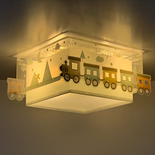 Dalber Lámpara plafón de techo infantil The Night Train E27 4