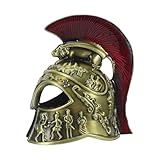 un antico elmo leggero Versatile e portatile: leggero e facile da spostare, questo elmo da cavaliere decorativo in miniatura in metallo si adatta perfettamente a scrivanie, scaffali o come ornamento decorativo per elmo da cavaliere greco per esposizioni di eventi o feste, mini decorazione per elmo romano, elmo da cavaliere decorativo in miniatura in metallo