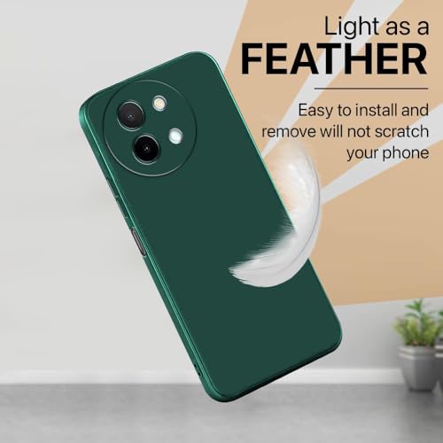 Image of Back Cover for Vivo Y38 5G / Y58 5G | Full Camera Protection | Premium Liquid Silicon Case | Flexible Bumper Case for Vivo Y38 5G / Y58 5G (Green)