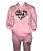 Kids Girls Tracksuit All We Need Is Love 2-Piece Hoodie and Joggers 7-14 Years (US, Age, 9 Years, 10 Years, Pink)