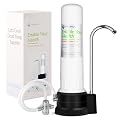 FACHIOO Countertop Water Filter, 5-Stage Faucet Filtration System with Washable Ceramic Cartridge, 8,000 Gallons High Capacity, Reduces 99% Chlorine, Bad Taste & Heavy Metals, Easy Install for Home&RV