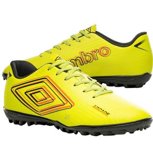 Chuteira Society, Arcade, Umbro, Masculina, Verde Limao/Preto/Salmão, 40