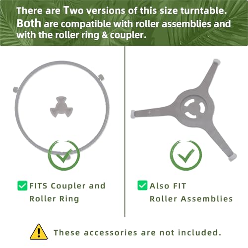 Gemroom 10.6" Microwave Plate Replacement Compatible with GE WB48X21336 Toshiba 12570000001011, 10 5/8 Inch Microwave Glass Turntable Plate of Danby 12570000001012 12570000A25472