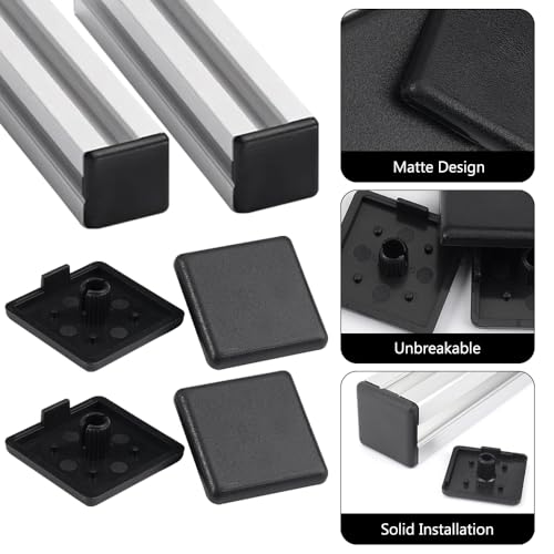 50 Stück Aluminium Profil 3030 Endkappe, Aluprofil Kappe Profil Endkappe, Endkappe Aluprofil 30×30mm, Abdeckkappen Aluprofil Kunststoff, Aluminium Profil Endkappe Abdeckkappen für Aluprofil Zubehör