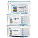 Komax Biokips Food Storage Containers with Lids – Large Container to Store Fruits, Vegetables, Flour & More – BPA Free Kitchen Storage Containers – Airtight Containers (Set of 3, 81 oz)