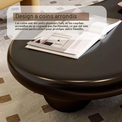 Table basse moderne et unique avec 3 pieds en forme de boule pour salon, chambre à coucher, assemblage facile
