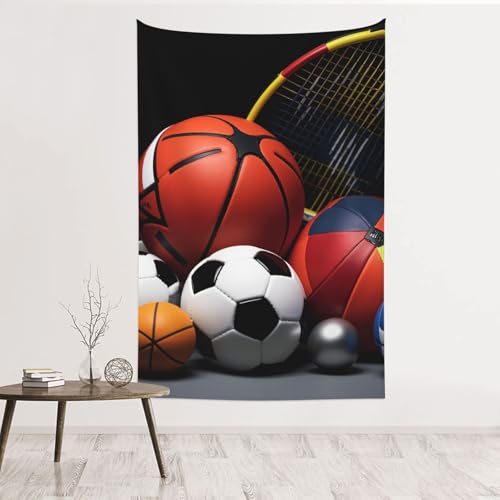 Tapisserie murale sport 152x101 cm en velours de pêche pour salon