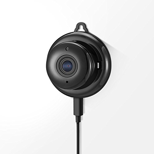 Digoo DG-M1Q camera mounted on a white wall using its integrated hook