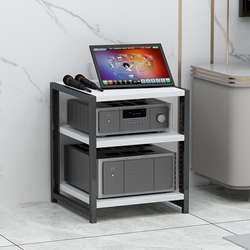 Soporte de audio HiFi para el salón: estante multimedia moderno y compacto para sistema estéreo