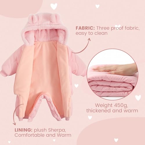 JiAmy Baby Hooded Snowsuit w/ Bear Ears (Various Colors & Sizes) from $9.99 + Free Shipping w/ Prime or on $35+ + 72% Off Code XSW886B7 Prime - image 5