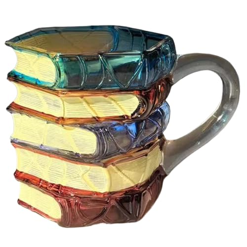 Tazas Para Bibliófilos | Taza De Vidrio Pintado Novedad Para Beber - Taza De Café Tema Novela para Lectores Bibliotecarios Profesores - para Bibliotecarios Lectores Maestros Bibliófilos Casa B