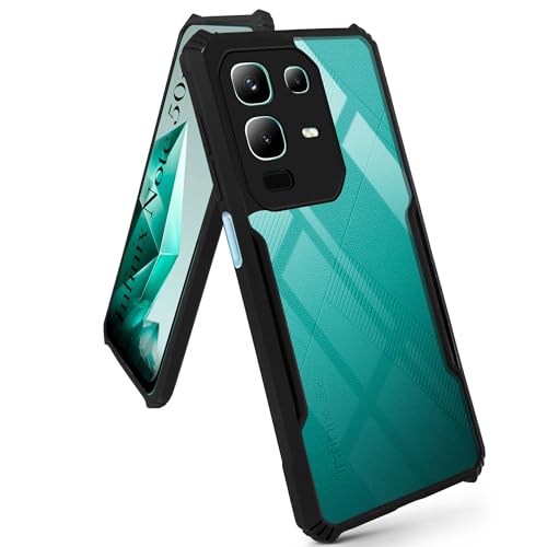 Image of Jkobi Back Cover Case for Infinix Note 50x (Shockproof with Polycarbonate Clear Panel | Professional Black)
