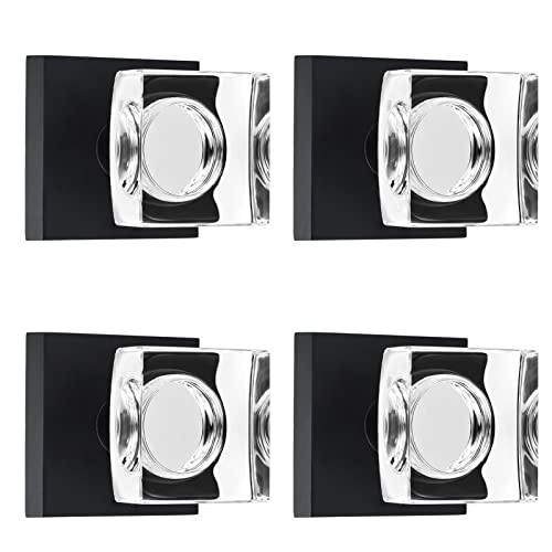 Coolnews - Pomos para puerta con placa cuadrada y pomos cuadrados