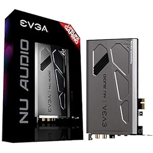 EVGA Nu Audio Card, 712-P1-AN01-KR, Lifelike Audio, PCIe, RGB LED, Designed with Audio Note
