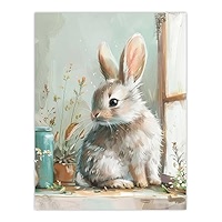 ★Original ART  ‘RABBIT' Rabbit Painting Hare Watercolor Wall Art Original Animal