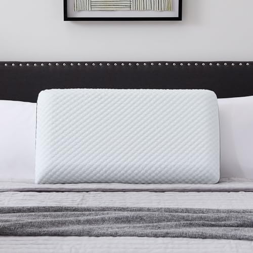 LUCID Gel Memory Foam Kissen 40x70 cm – atmungsaktiv – kühlende Wirkung – Bezug waschbar – Öko-Tex Kopfkissen, Weiß