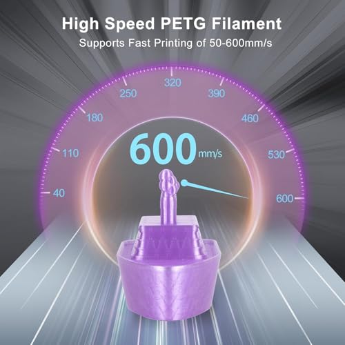 Image of 3D Printer PETG Filament Transparent Light Purple for Bambu Lab AMSAMS Lite | High toughness is suitable for functional parts;prevents nozzle clogging and air bubbles1.75mm is suitable for Bambu printers