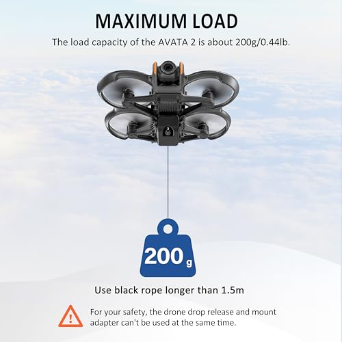 Drone Air Drop System for DJI Avata 2 Drop Release for DJI Avata 2 Transport Release Accessory 2 Tripod Mount Adapter for DJI Action 4/3 for GoPro Airdrop Release Avata 2 (For Fishing)