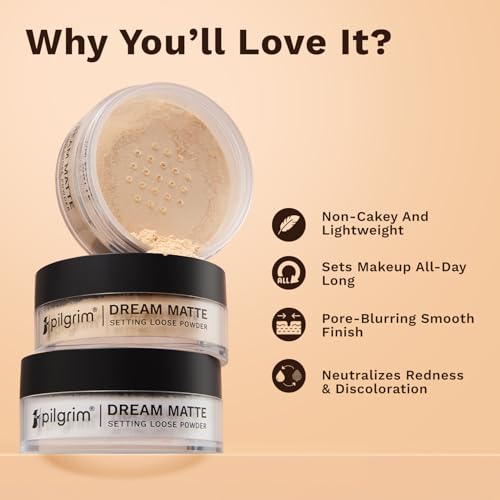 Image of Pilgrim Translucent Setting Loose Powder Sets Makeup All Day Long Instant Oil Control Non-cakey & Flawless Finish 8g (Banana, 8gm)