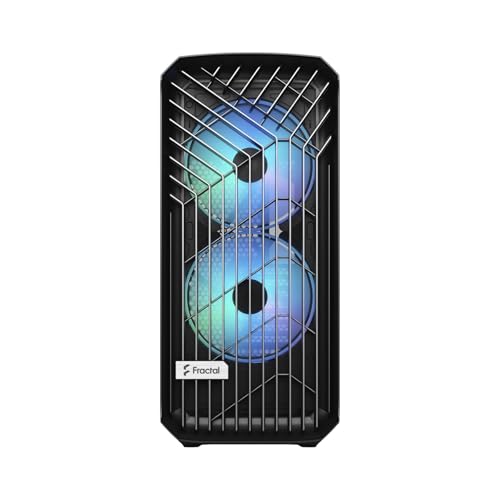 Fractal Design Torrent RGB PC-Gehäuse – Hervorragender Luftstrom mit 2X 180mm & 3X 140mm RGB Lüftern – Gehärtetes Glas… – Ansicht 2