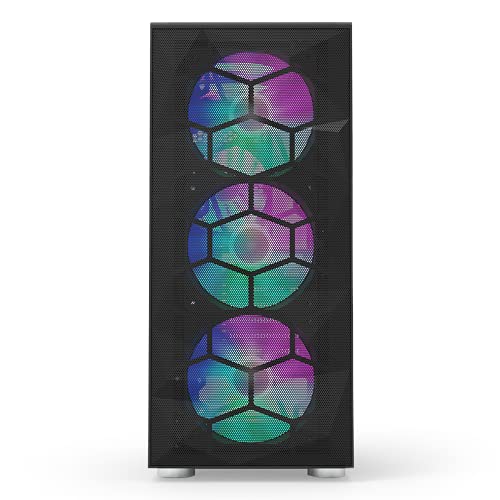 X3 Mesh Midi-Tower, DRGB, Tempered Glass -schwarz - Case PC - Immagine 8