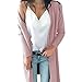 Produktbild Subfamily Damen Rollkragenpullover Warmes Kabel Gestrickte Lose Knopf Wrap Asymmetrische Pullover Tops (Pink, S)