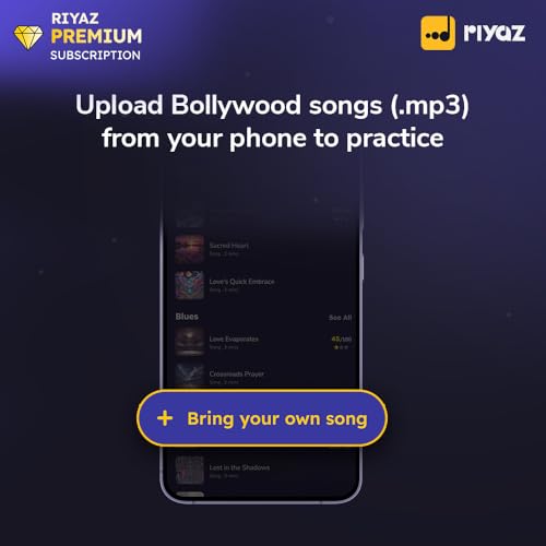 Image of Riyaz App - Learn to Sing Hindustani Vocal | 12 Months Premium Subscription | Suitable for Guitar / Harmonium / Ukulele / ABGMV Exam Learners | 35 Lakhs Learners | Activation Link by Email in 2 Hours